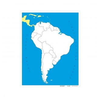 Контурная карта Южной Америки (без названий)