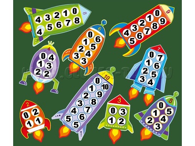 Набор карточек для магнитной доски "Ракеты"