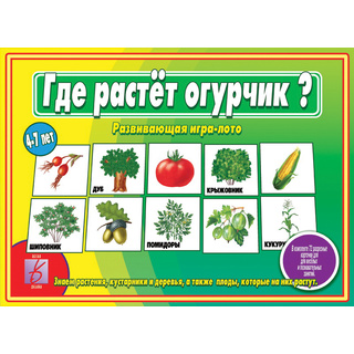 Развивающая игра "Где растет огурчик?"