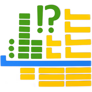 Набор магнитных карточек для разбора предложения мал.