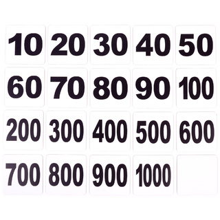 Набор магнитных карточек "Круглые числа" (фон белый)