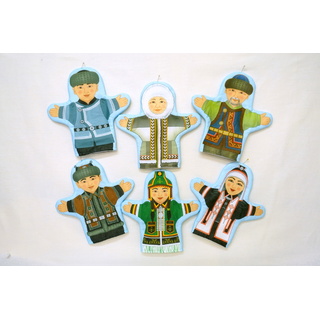 Набор рукавичек "Семья якутская" 6 штук