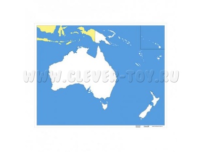 Контурная карта Океании (без названий)