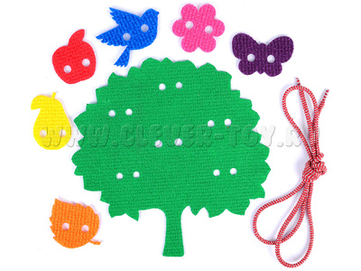 Дерево. Шнуровка (ковролин)