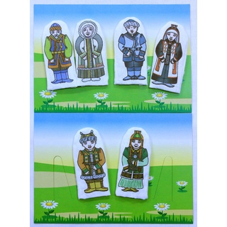 Набор пальчиковых кукол "Семья якутская" (6 шт.)